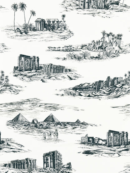 SCALAMANDRE  CAIRO TOILE FABRIC INK   - SC 000116635 NEW SKU # SC166350001