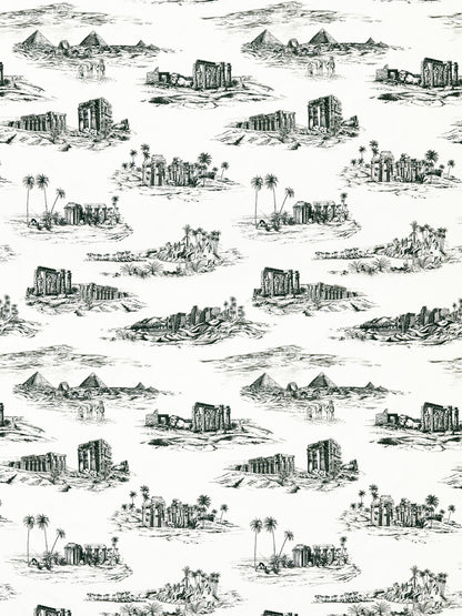 SCALAMANDRE  CAIRO TOILE FABRIC INK   - SC 000116635 NEW SKU # SC166350001