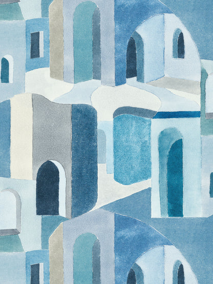 SCALAMANDRE  RIAD COTTON PRINT FABRIC MEDITERRANEAN   - SC 000116637 NEW SKU # SC166370001