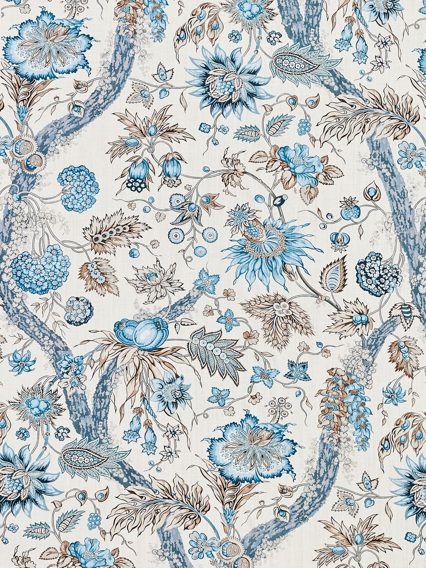 SCALAMANDRE  FLEURS TROPICALES FABRIC WATER'S EDGE   - SC 000116647