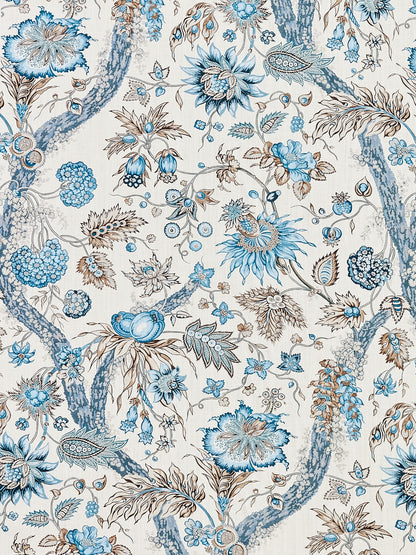 SCALAMANDRE  FLEURS TROPICALES FABRIC WATER'S EDGE   - SC 000116647 NEW SKU # SC166470001