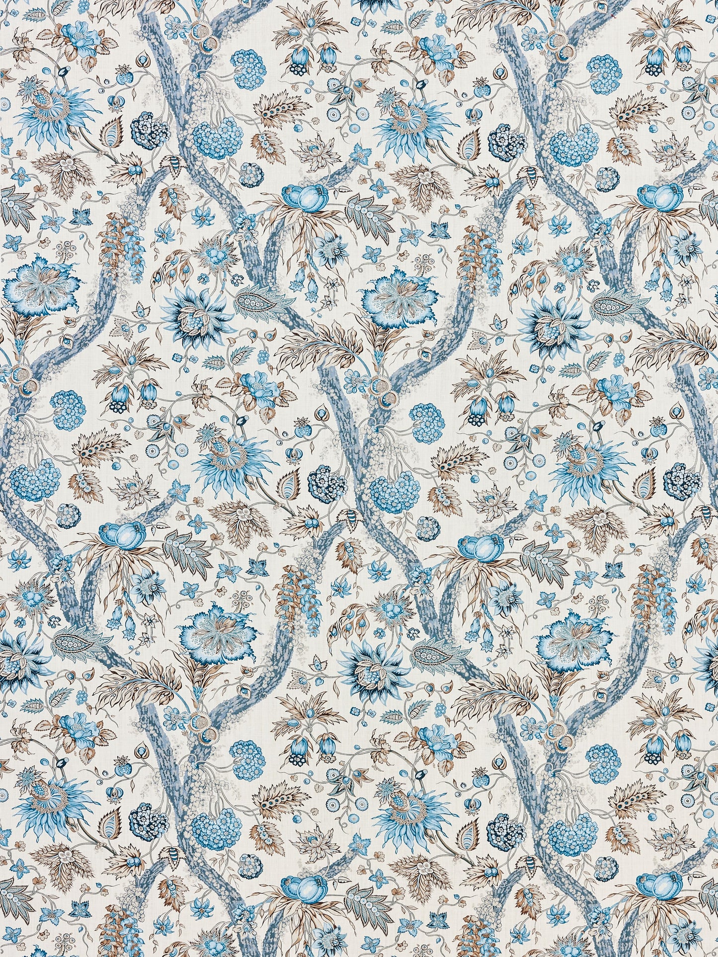 SCALAMANDRE  FLEURS TROPICALES FABRIC WATER'S EDGE   - SC 000116647 NEW SKU # SC166470001