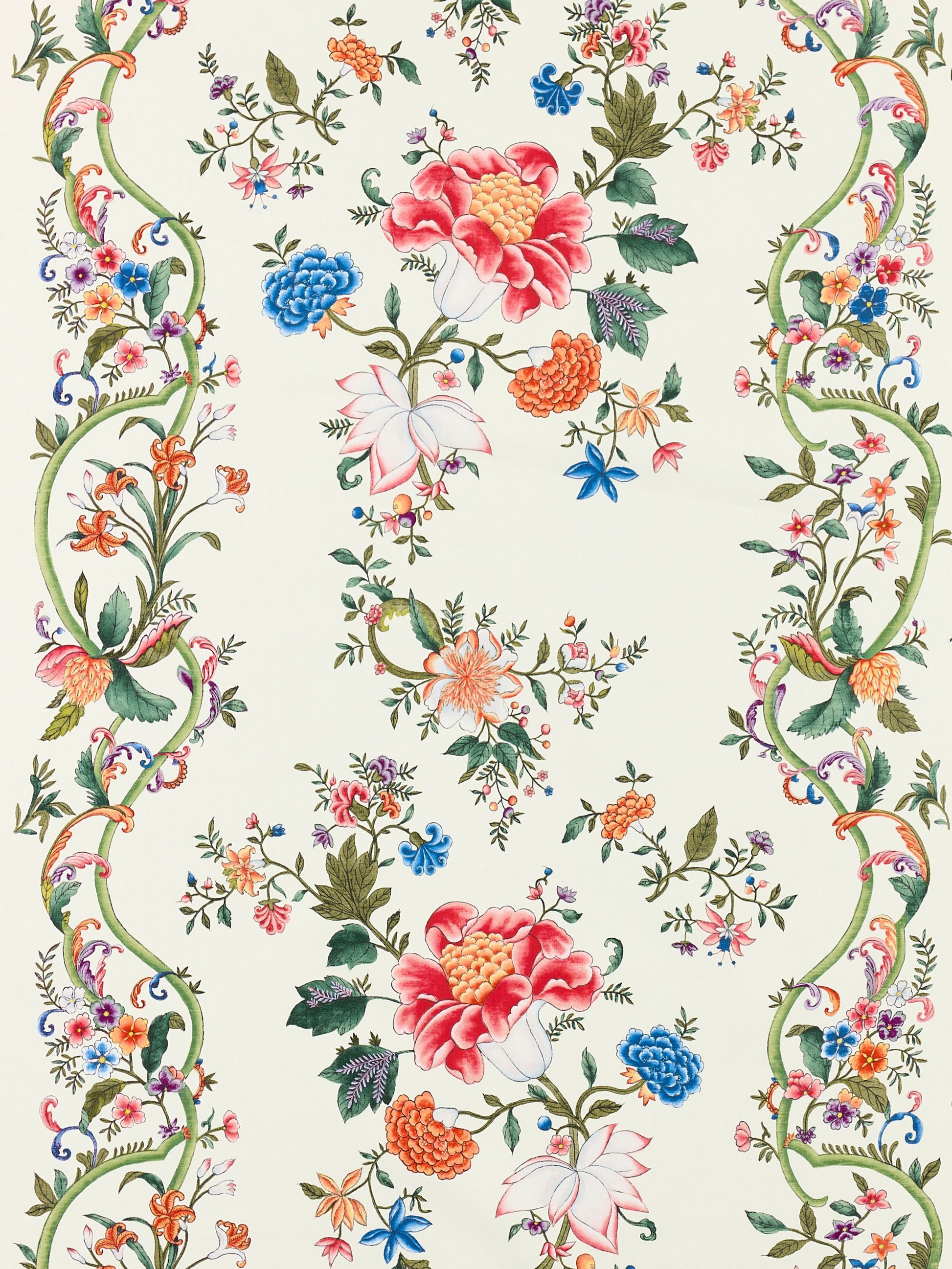 SCALAMANDRE  CAMELLIA TRELLIS FABRIC CREAM MULTI   - SC 000116648