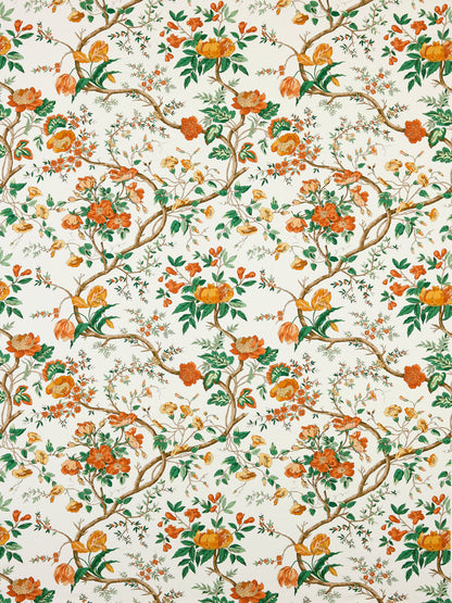 SCALAMANDRE  PERSEPHONE PRINT FABRIC PERSIMMON   - SC 000116651 NEW SKU # SC166510001