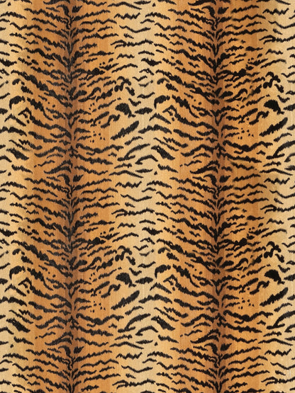 SCALAMANDRE  TIGRE - SILK FABRIC IVORY, GOLD & BLACK   - SC 000126167MM NEW SKU # SC26167MM0001