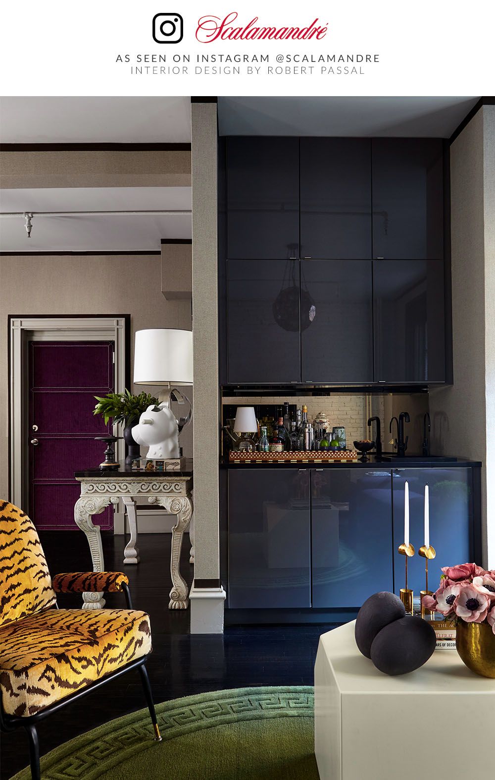 SCALAMANDRE  TIGRE - SILK FABRIC IVORY, GOLD & BLACK   - SC 000126167MM NEW SKU # SC26167MM0001