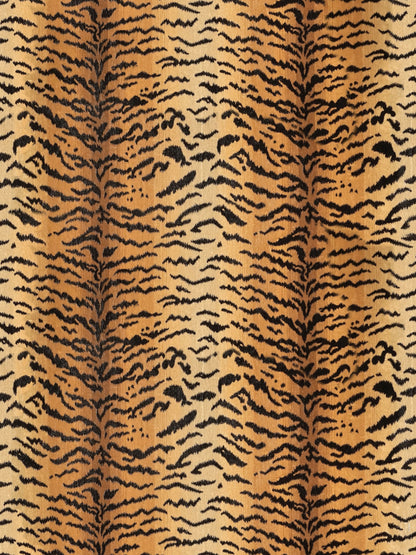SCALAMANDRE  TIGRE - SILK FABRIC IVORY, GOLD & BLACK   - SC 000126167MM NEW SKU # SC26167MM0001