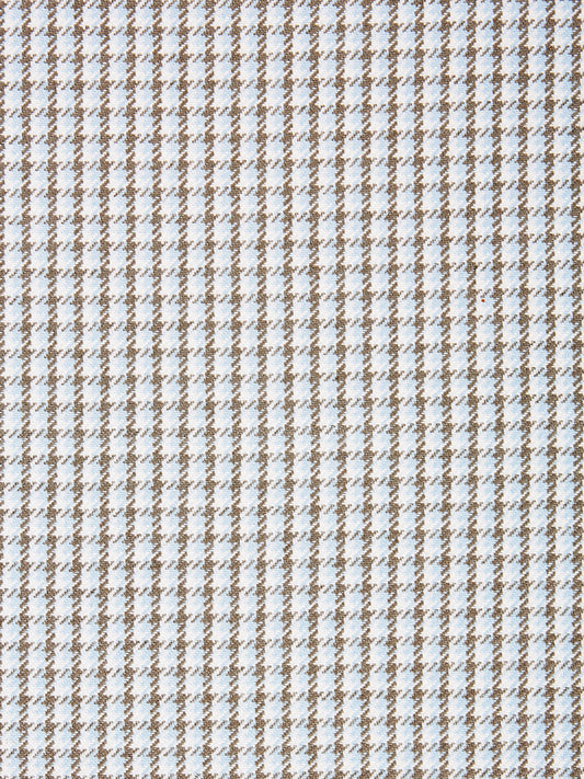 SCALAMANDRE OUTLET  FABRIC TATTERSALL CHECK  FABRIC SKY   - SC 000127013