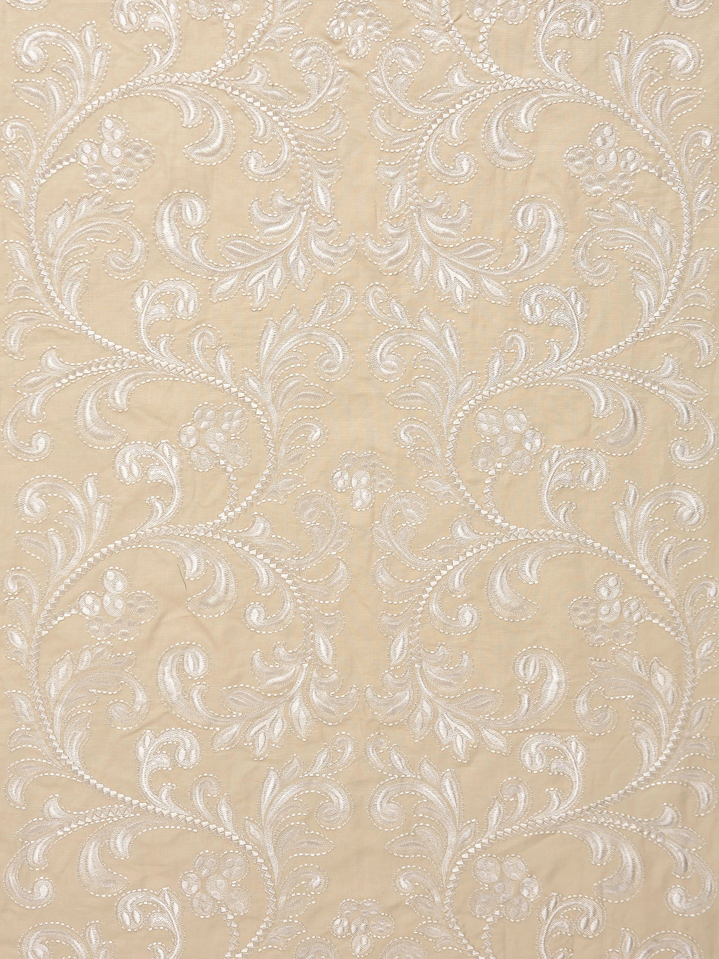 SCALAMANDRE  CHIARA EMBROIDERY FABRIC CHARDONNAY   - SC 000127029