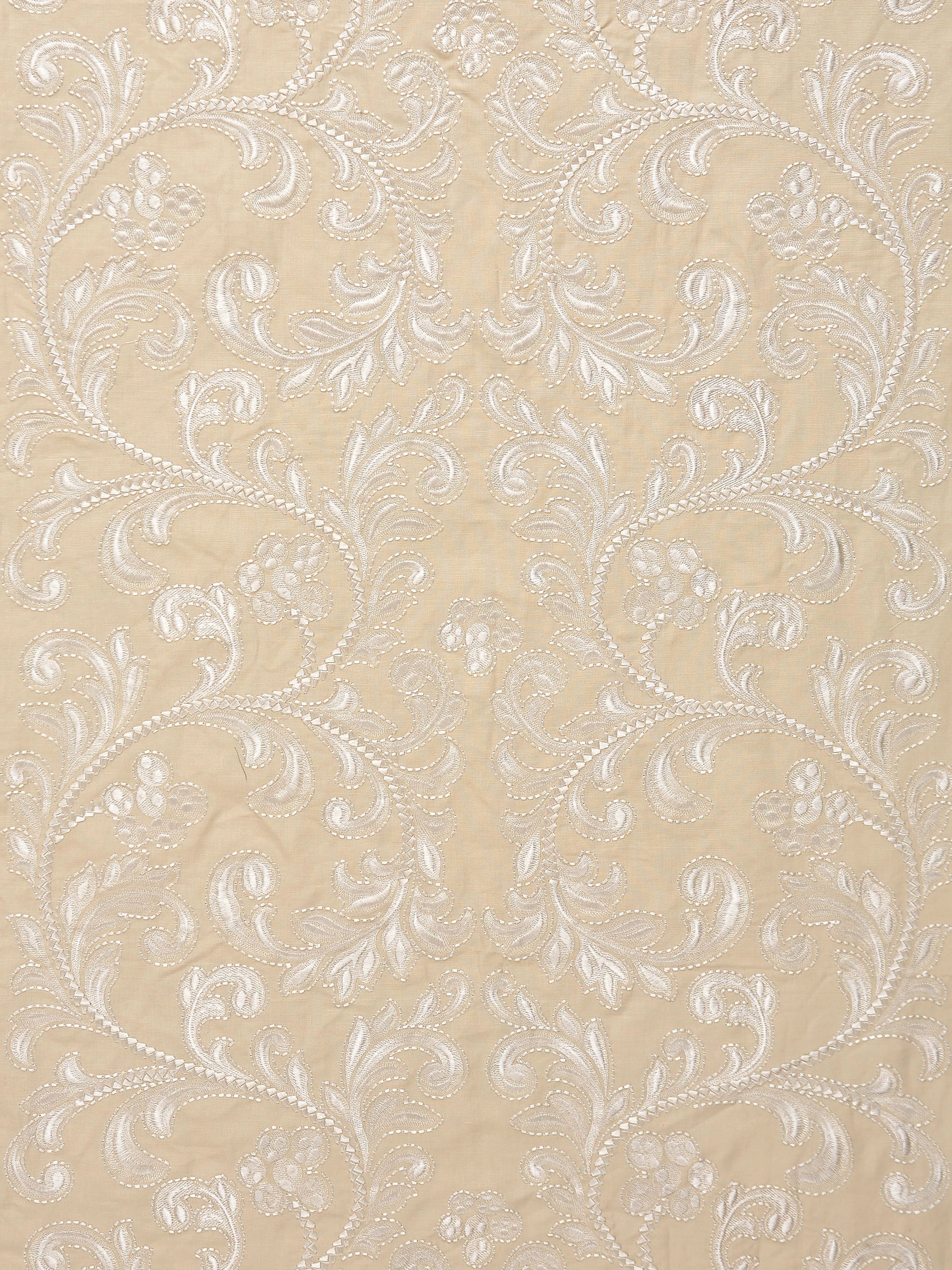 SCALAMANDRE  CHIARA EMBROIDERY FABRIC CHARDONNAY   - SC 000127029