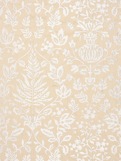 SCALAMANDRE  SHALIMAR EMBROIDERY FABRIC SAND   - SC 000127032 NEW SKU # SC270320001