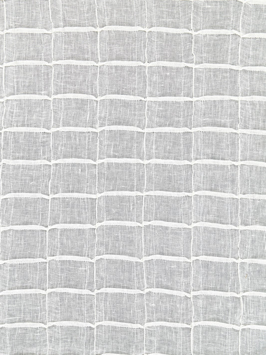 SCALAMANDRE  PINTUCK LINEN SHEER FABRIC IVORY   - SC 000127041