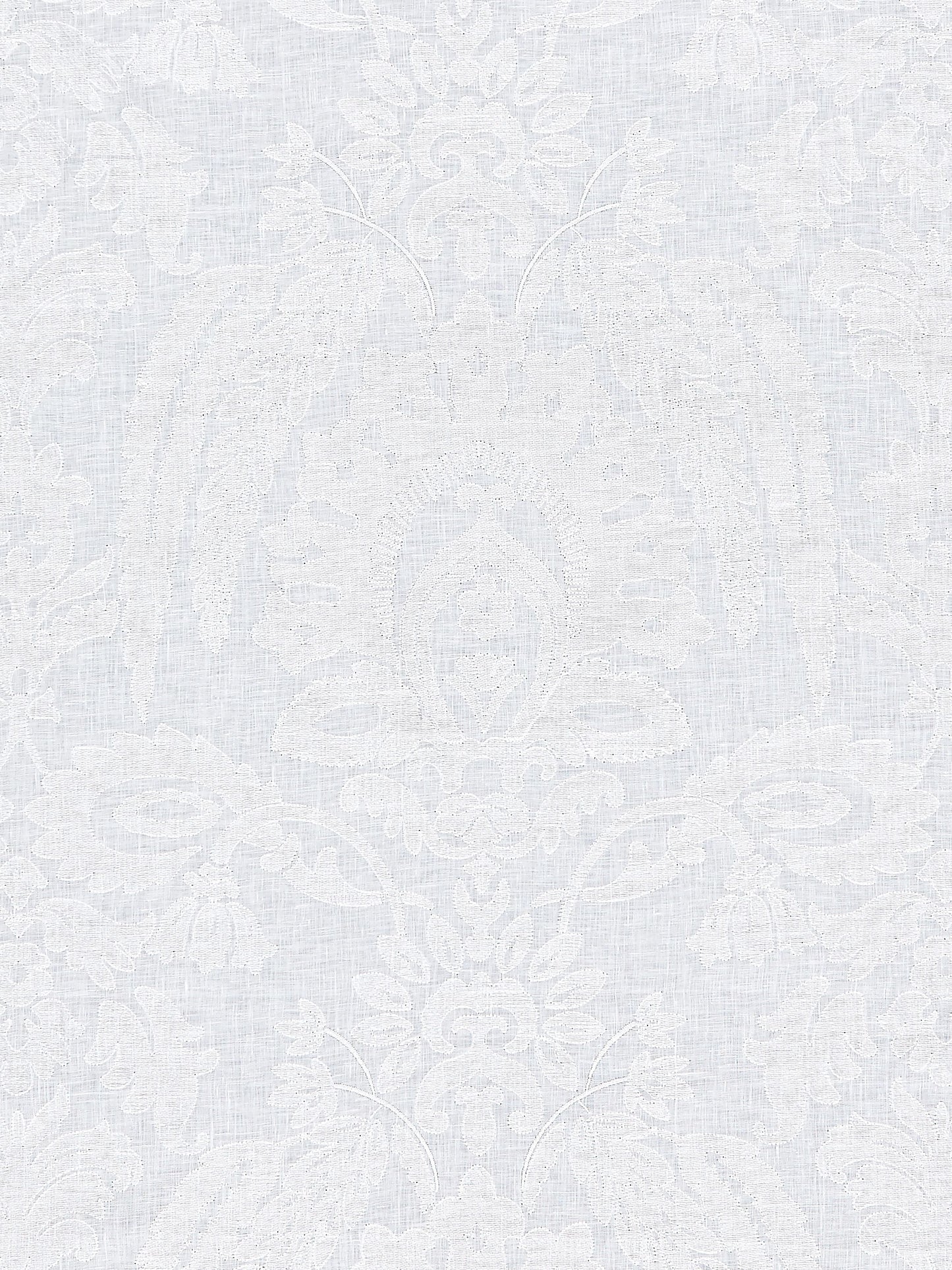 SCALAMANDRE  LIA DAMASK SHEER FABRIC SNOW   - SC 000127053