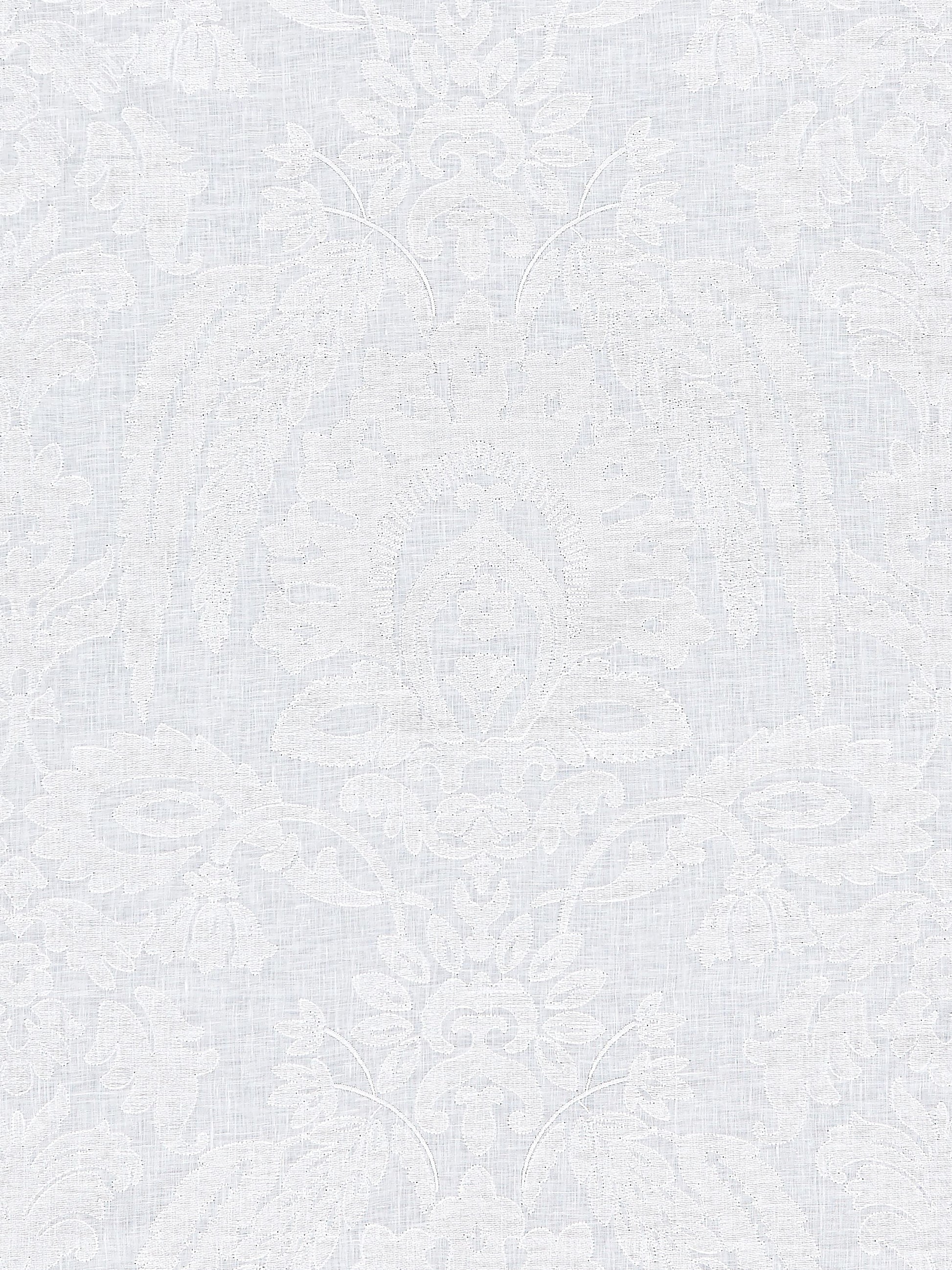 SCALAMANDRE  LIA DAMASK SHEER FABRIC SNOW   - SC 000127053