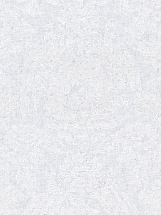 SCALAMANDRE  LIA DAMASK SHEER FABRIC SNOW   - SC 000127053