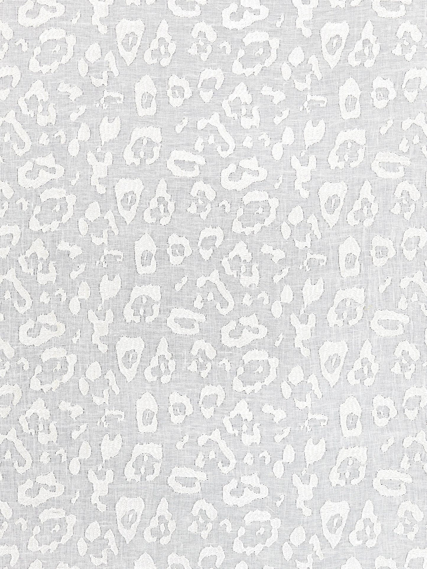 SCALAMANDRE  LEOPARD LINEN SHEER FABRIC IVORY   - SC 000127054