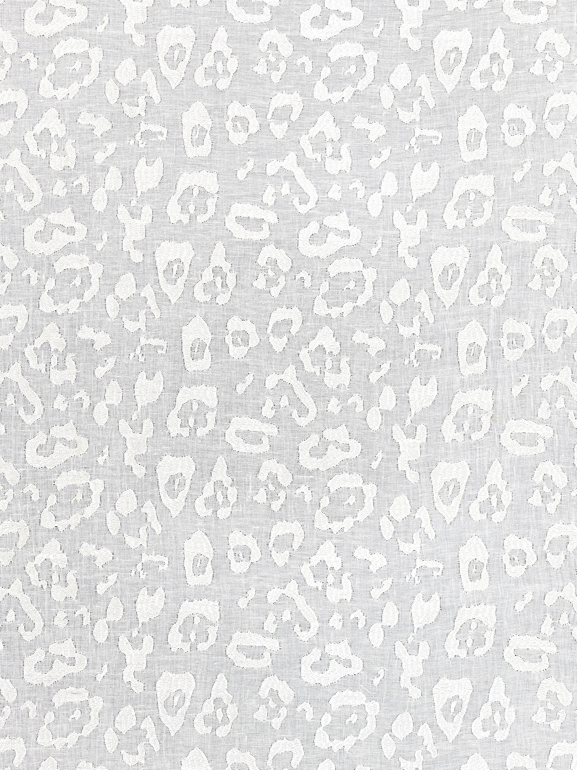 SCALAMANDRE  LEOPARD LINEN SHEER FABRIC IVORY   - SC 000127054