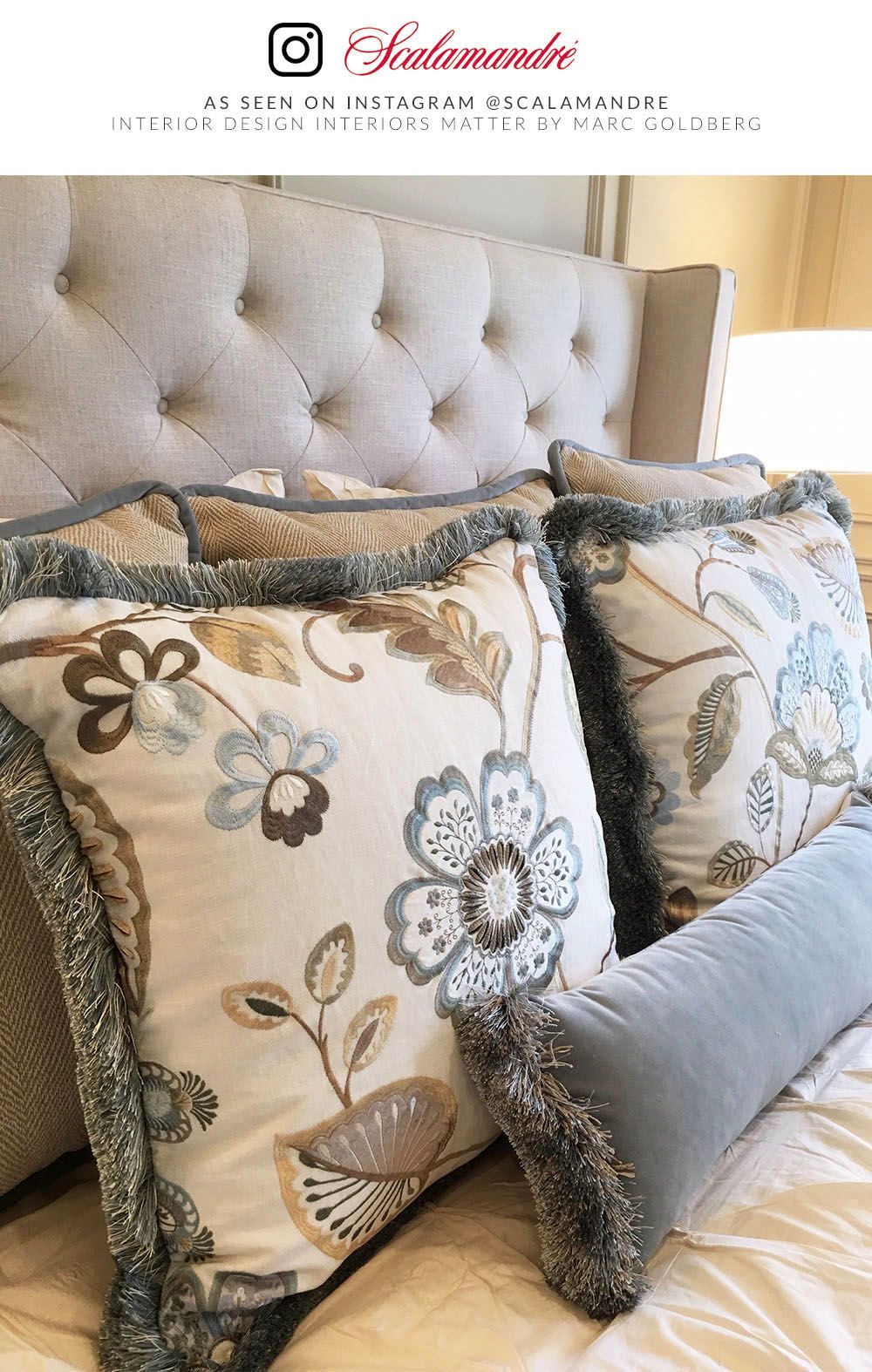 SCALAMANDRE  WILLOWOOD EMBROIDERY FABRIC SUMMER SAGE   - SC 000127071 NEW SKU # SC270710001