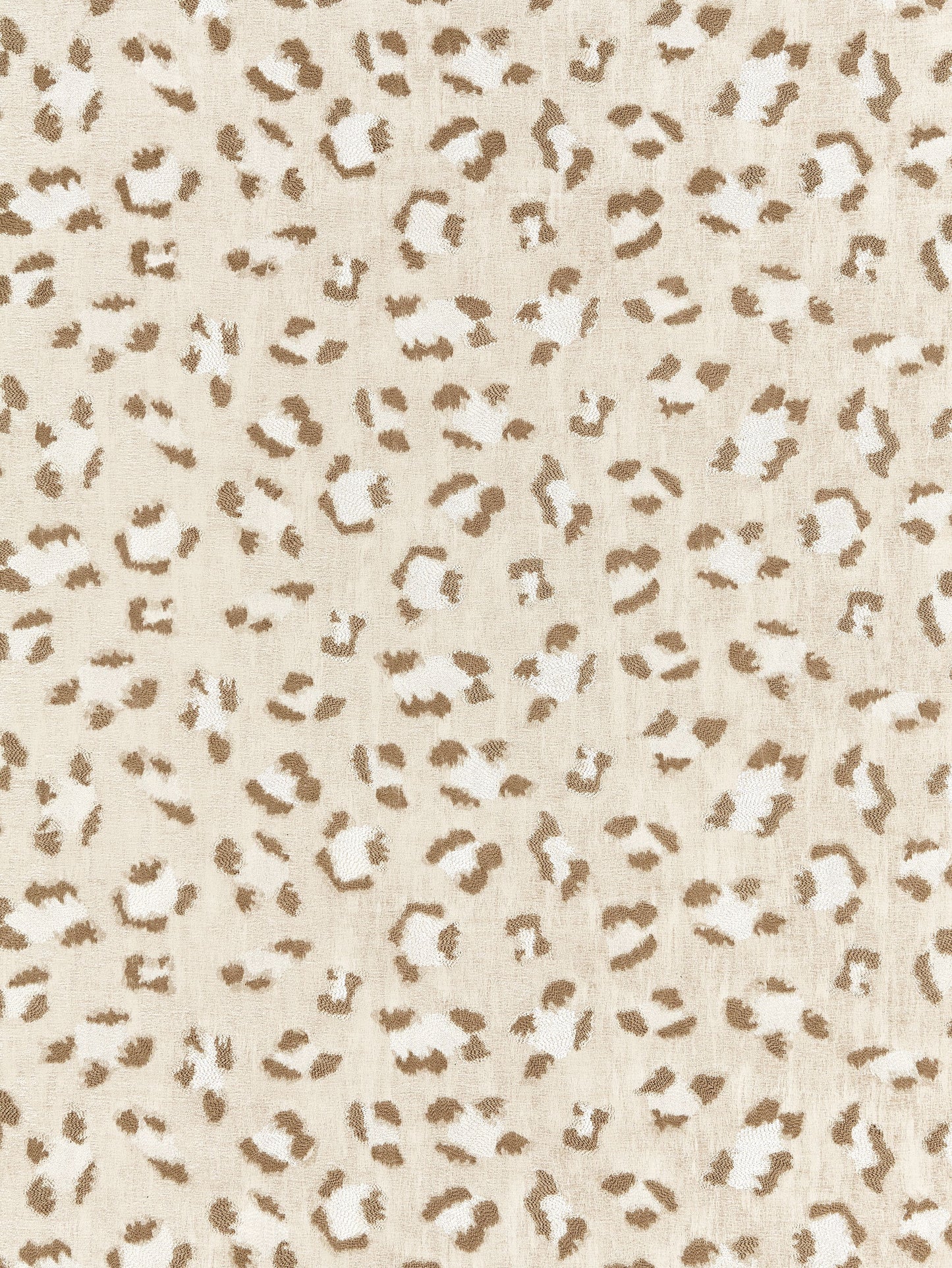 SCALAMANDRE  BRODERIE LEOPARD FABRIC CAMEL ON CREAM   - SC 000127075