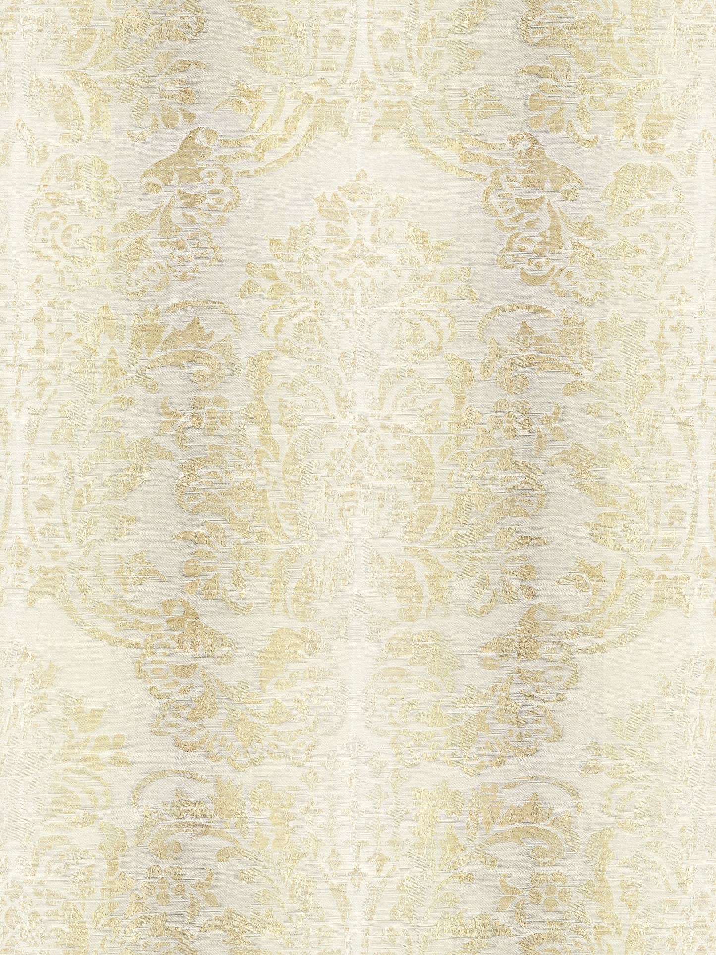 SCALAMANDRE  SORRENTO LINEN DAMASK FABRIC PARCHMENT   - SC 000127093