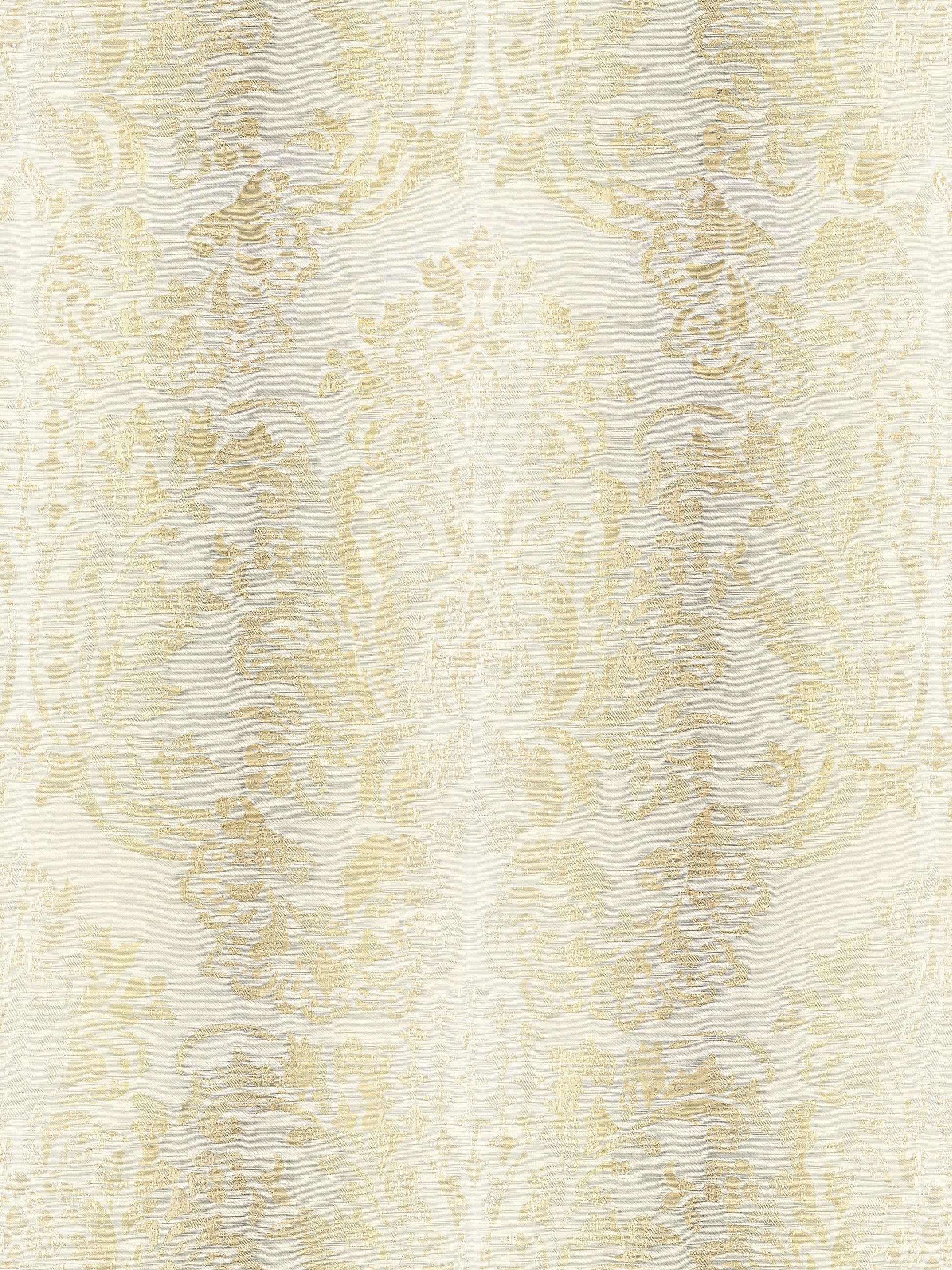 SCALAMANDRE  SORRENTO LINEN DAMASK FABRIC PARCHMENT   - SC 000127093