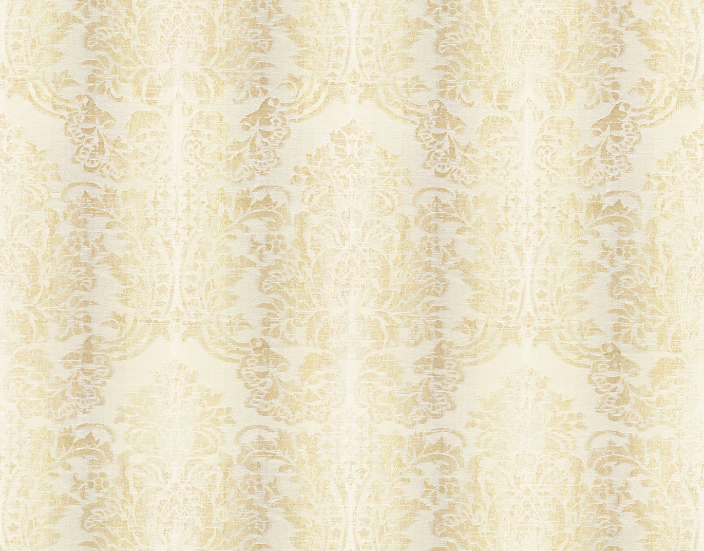 SCALAMANDRE  SORRENTO LINEN DAMASK FABRIC PARCHMENT   - SC 000127093 NEW SKU # SC270930001