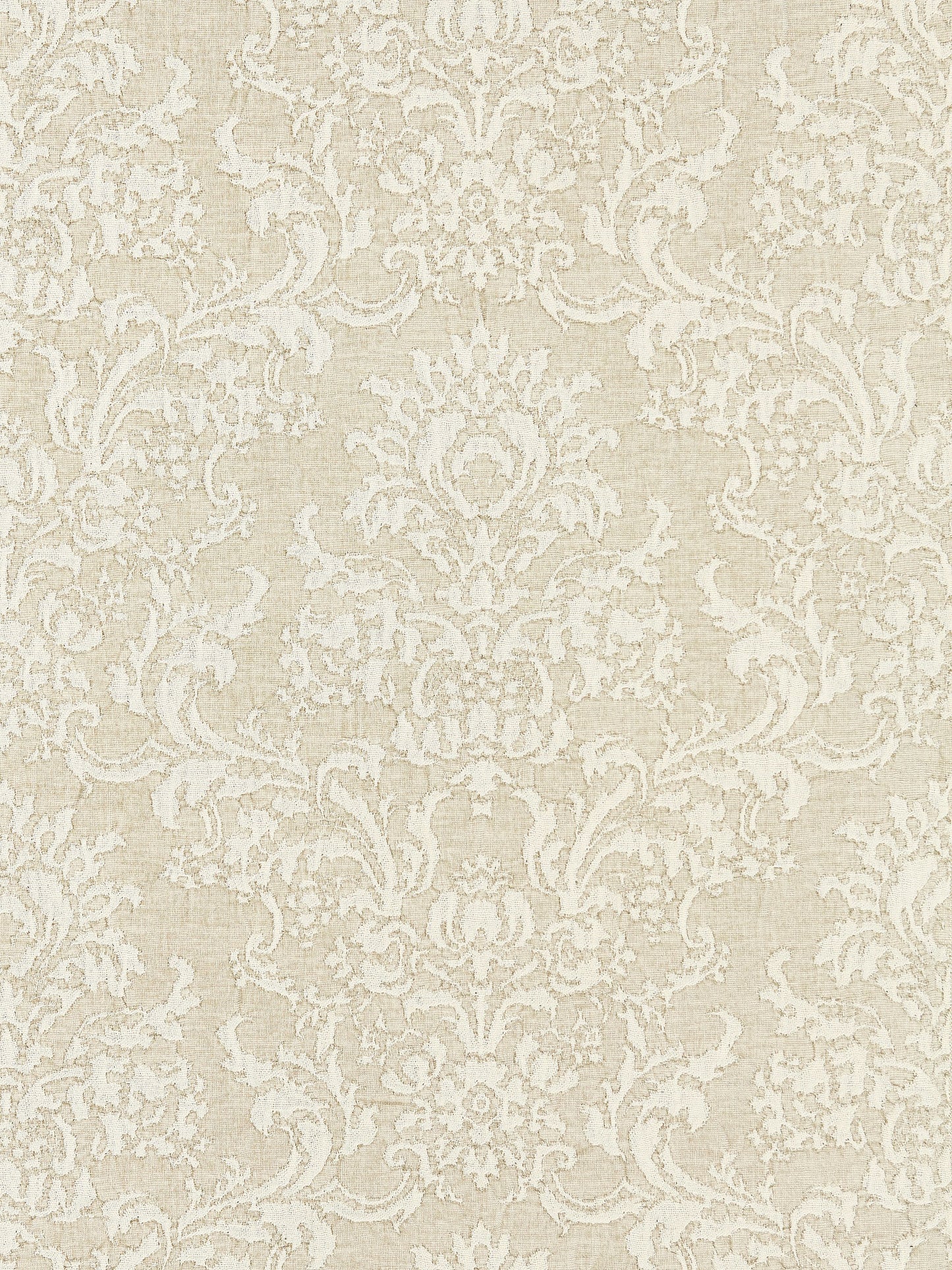 SCALAMANDRE  SAN LUCA DAMASK FABRIC ALABASTER   - SC 000127094