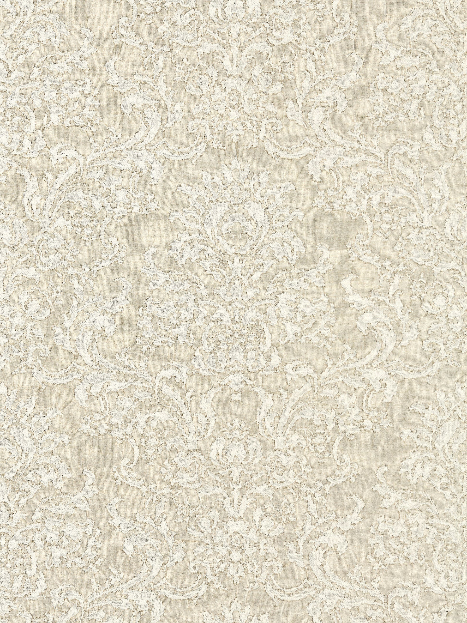 SCALAMANDRE  SAN LUCA DAMASK FABRIC ALABASTER   - SC 000127094