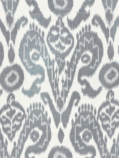 SCALAMANDRE  BUKHARA SILK IKAT FABRIC INDIGO   - SC 000127097 NEW SKU # SC270970001