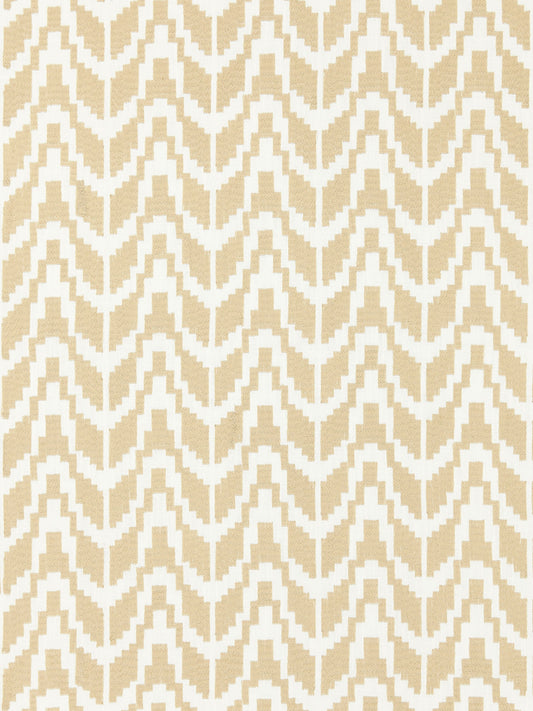 SCALAMANDRE  CHEVRON EMBROIDERY FABRIC STRAW   - SC 000127103