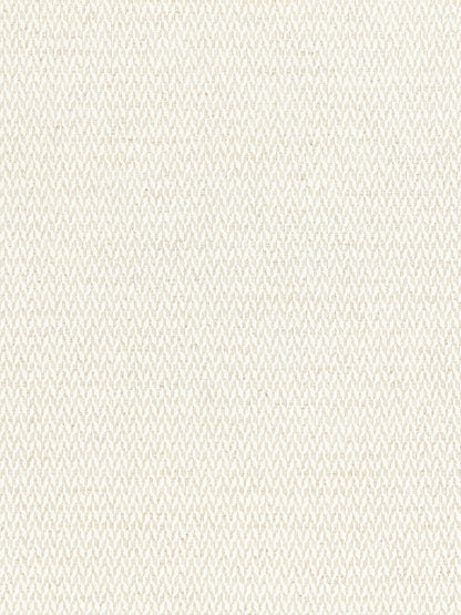 Alabaster chenille fabric with a subtle chevron-like diagonal pattern; soft cream color, ideal for upholstery.