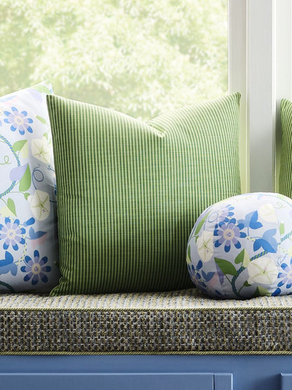 SCALAMANDRE  TISBURY STRIPE FABRIC FERN   - SC 000127109 NEW SKU # SC271090001