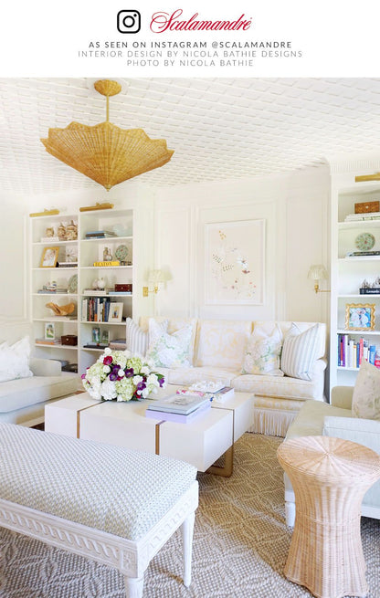 SCALAMANDRE  FLEUR EMBROIDERY FABRIC MINERAL   - SC 000127123 NEW SKU # SC271230001