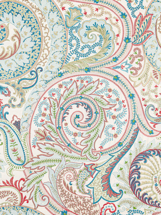 SCALAMANDRE  MALABAR PAISLEY EMBROIDERY FABRIC BLOOM   - SC 000127124