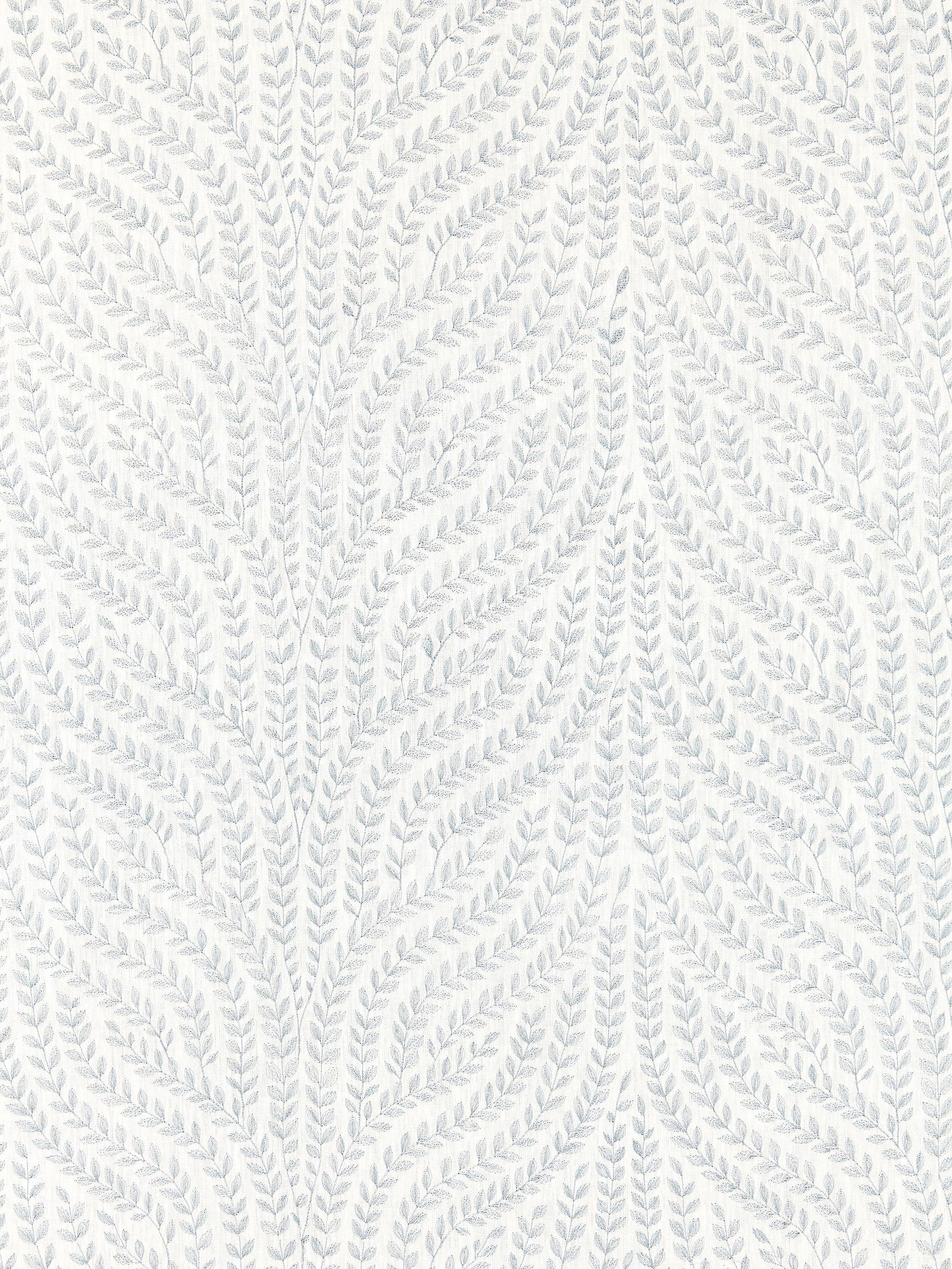 SCALAMANDRE  WILLOW VINE EMBROIDERY FABRIC AQUAMARINE   - SC 000127125