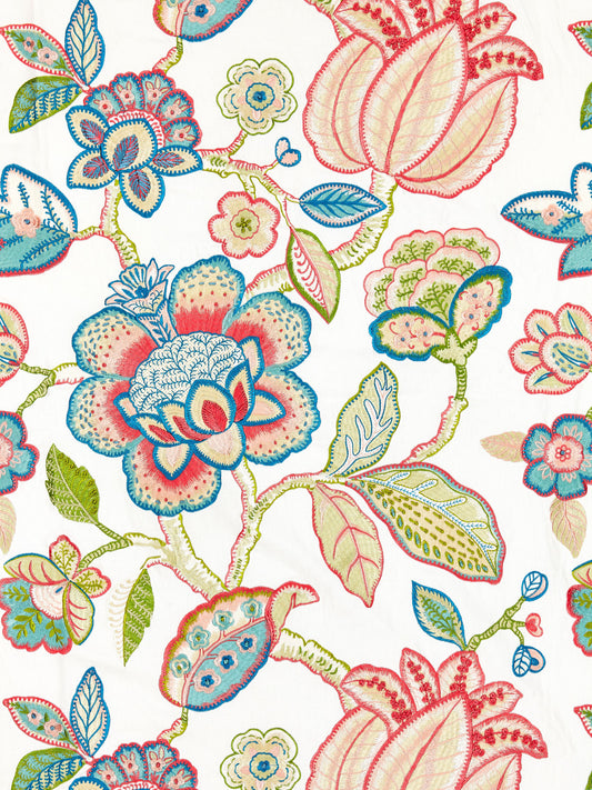 SCALAMANDRE  COROMANDEL EMBROIDERY FABRIC BLOOM   - SC 000127126