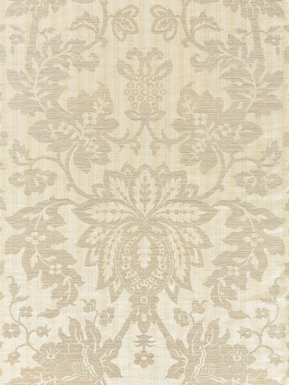SCALAMANDRE  METALLINE DAMASK FABRIC CHAMPAGNE   - SC 000127136 NEW SKU # SC271360001