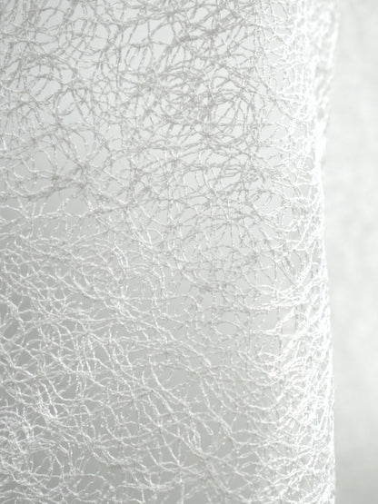 SCALAMANDRE  MODERN LACE FABRIC SNOW   - SC 000127146 NEW SKU # SC271460001