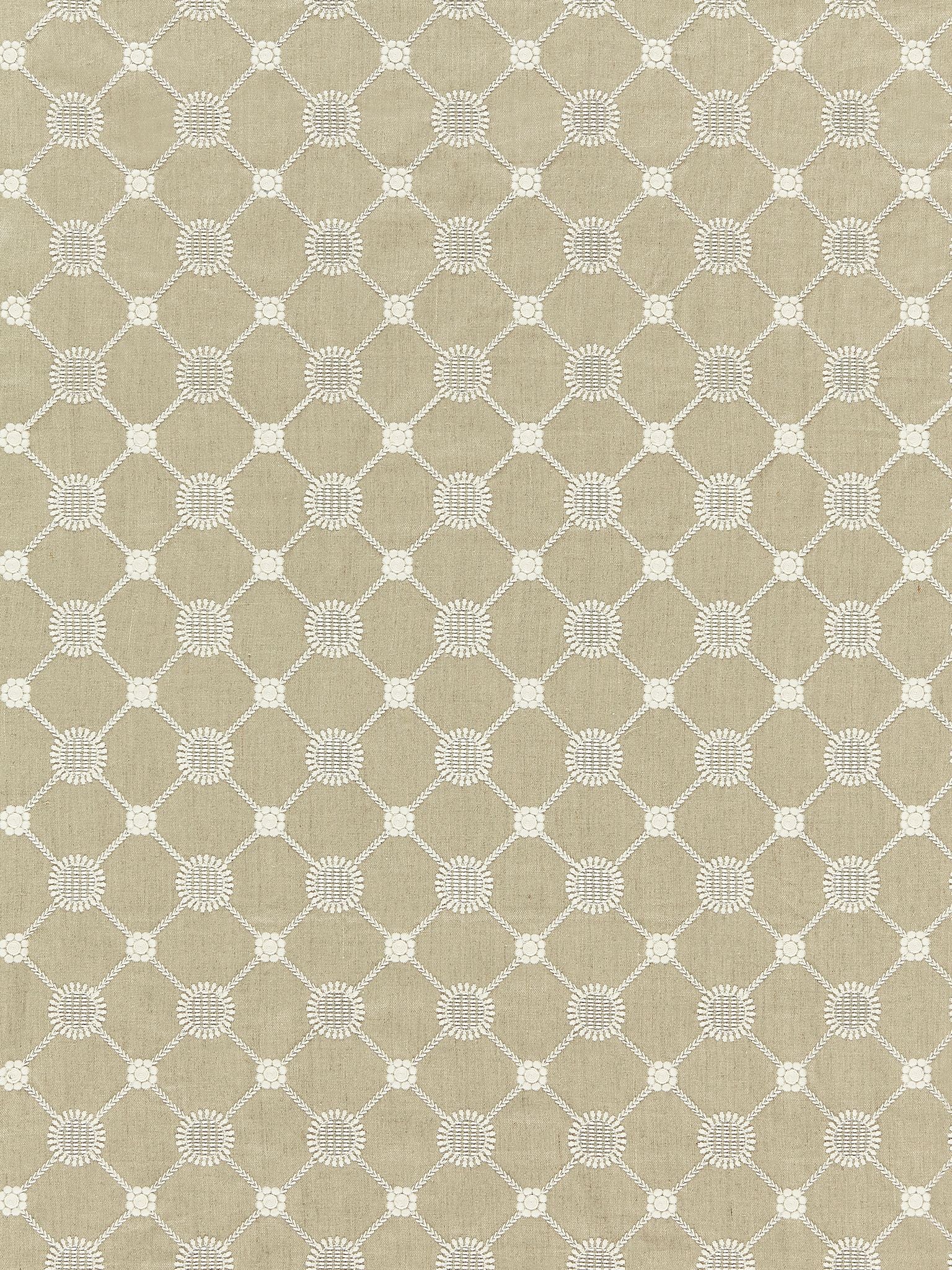 SCALAMANDRE  GUSTAVIAN DIAMOND FABRIC FLAX   - SC 000127161