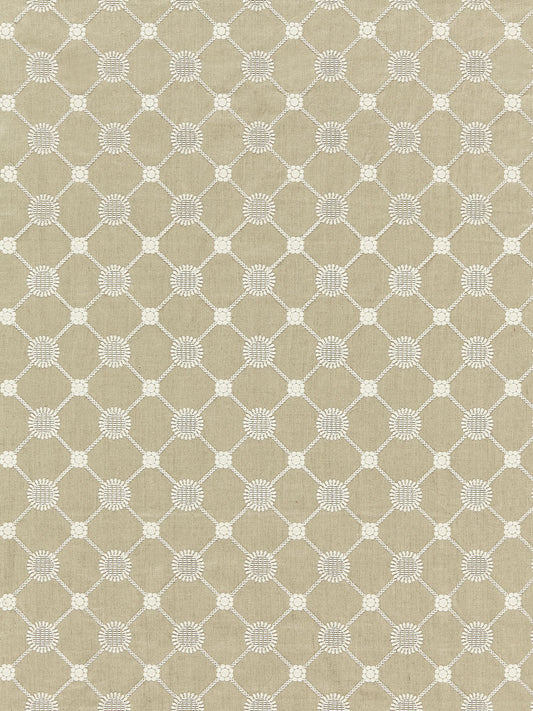 SCALAMANDRE  GUSTAVIAN DIAMOND FABRIC FLAX   - SC 000127161