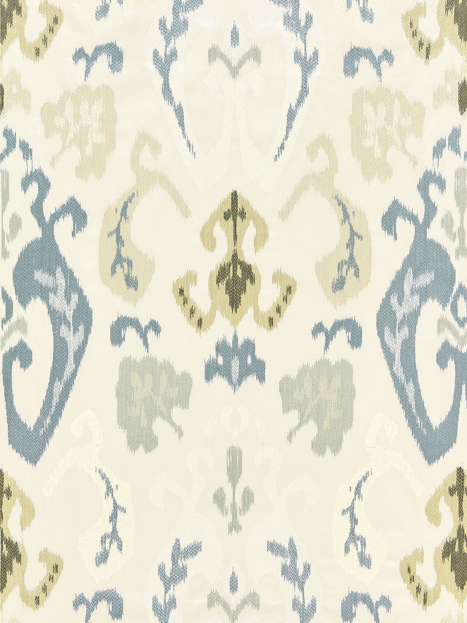 SCALAMANDRE  MANDALAY IKAT EMBROIDERY FABRIC CLOUD   - SC 000127172