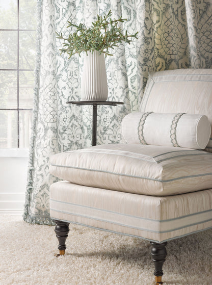 SCALAMANDRE  SURAT EMBROIDERY FABRIC SKY   - SC 000127217 NEW SKU # SC272170001