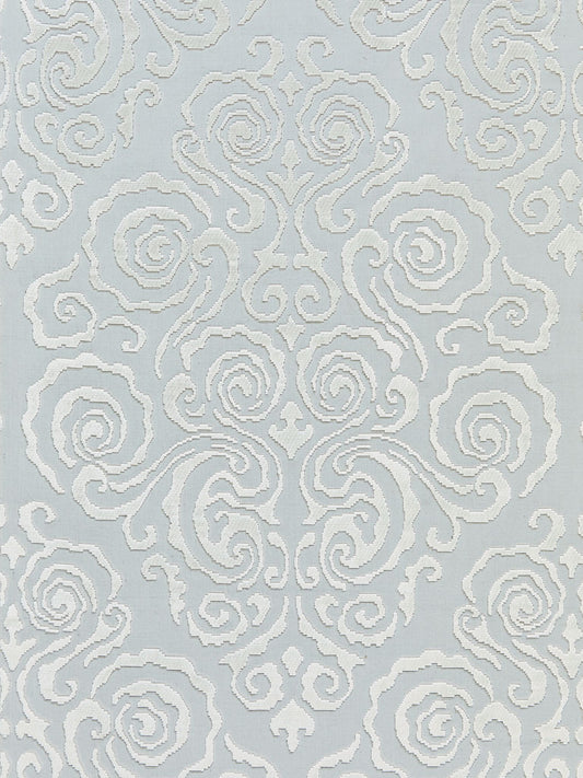 SCALAMANDRE  CIRRUS VELVET DAMASK FABRIC MIST   - SC 000127219