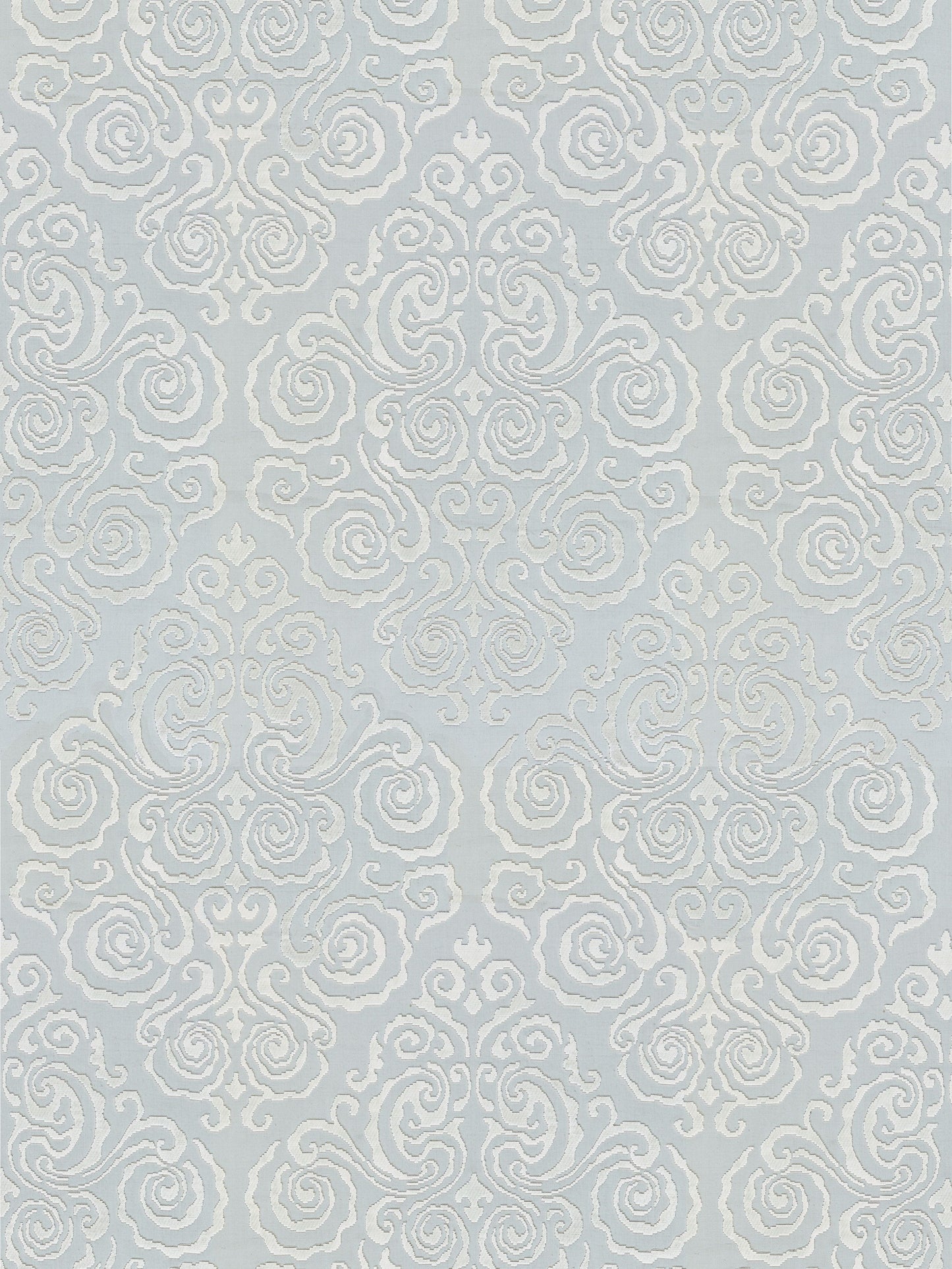 SCALAMANDRE  CIRRUS VELVET DAMASK FABRIC MIST   - SC 000127219 NEW SKU # SC272190001