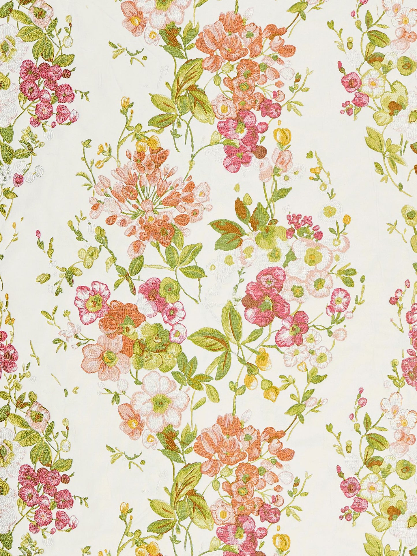 SCALAMANDRE  ANTONELLA LAMPAS FABRIC BLOSSOM   - SC 000127224