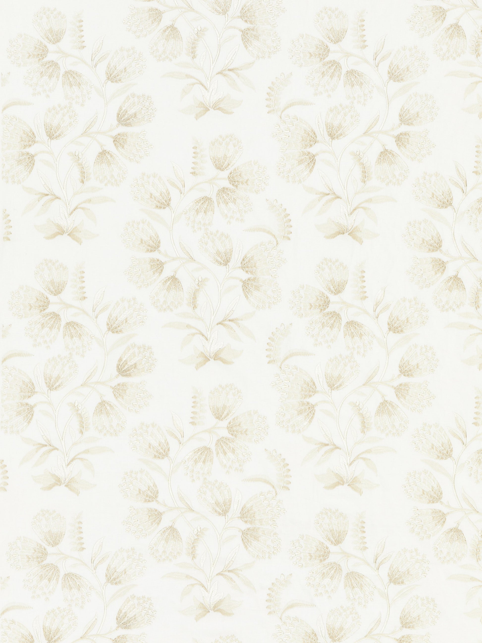 SCALAMANDRE  HANA EMBROIDERY FABRIC OAT   - SC 000127233