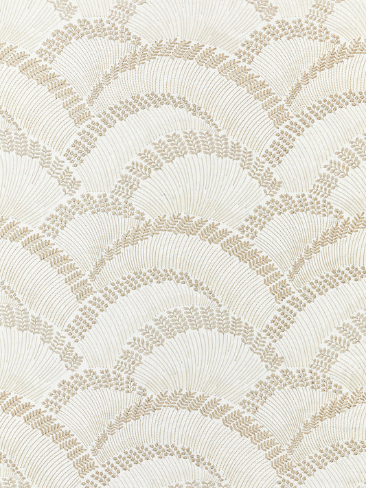 SCALAMANDRE  LOVEGRASS EMBROIDERY FABRIC LATTE   - SC 000127256