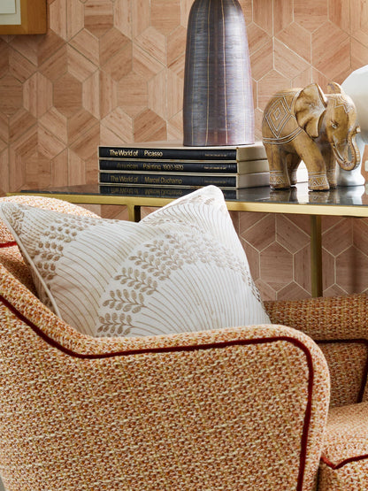 SCALAMANDRE  LOVEGRASS EMBROIDERY FABRIC LATTE   - SC 000127256 NEW SKU # SC272560001