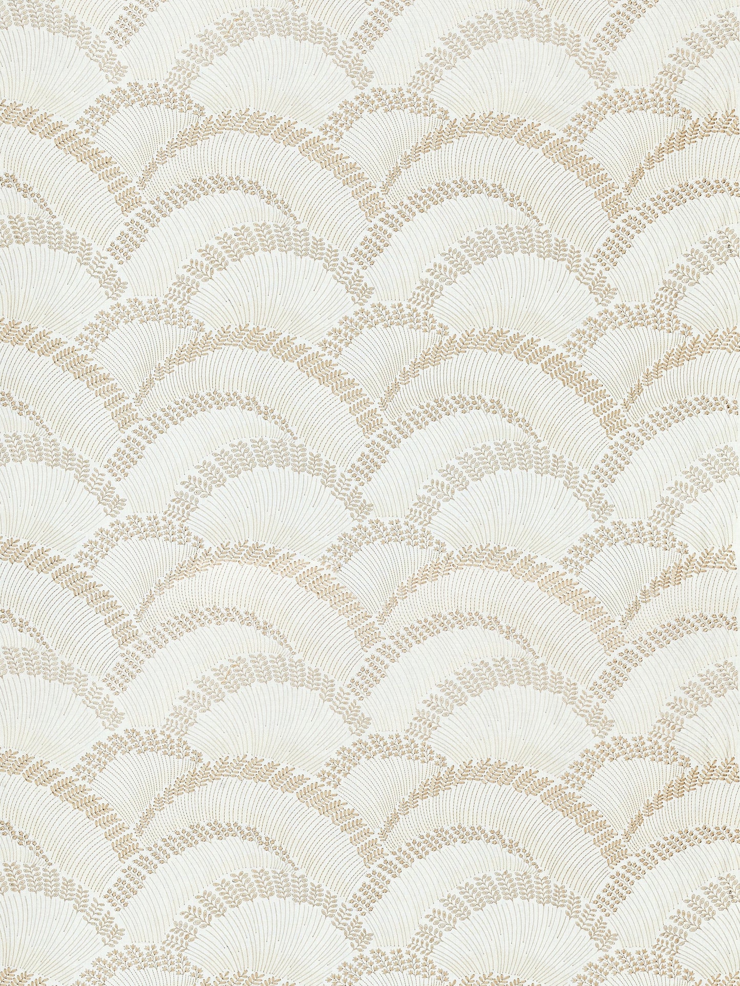 SCALAMANDRE  LOVEGRASS EMBROIDERY FABRIC LATTE   - SC 000127256 NEW SKU # SC272560001