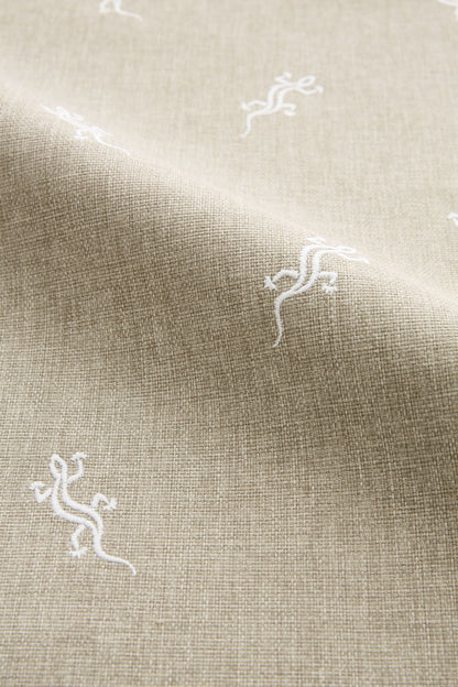 SCALAMANDRE  GECKO EMBROIDERY - OUTDOOR FABRIC LIMESTONE   - SC 000127319 NEW SKU # SC273190001